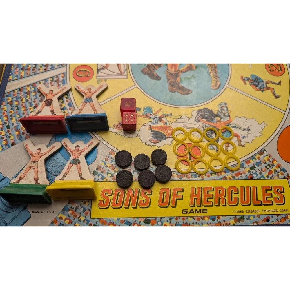 1965 Sons Of Hercules Board Game by Milton Bradley Vintage RARE